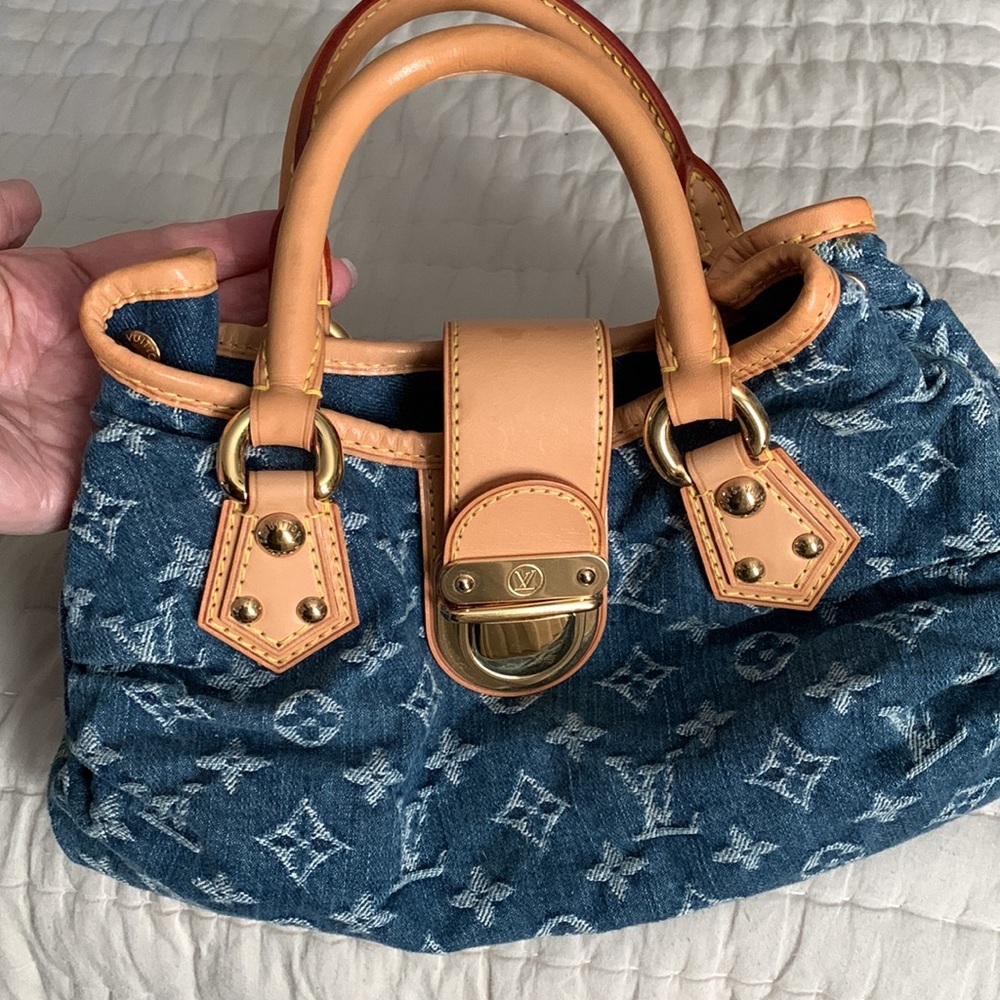 Louis Vuitton Denim Pleaty Handbag